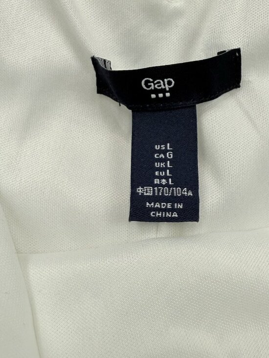 GAP sheer White Midi Dress Size Large Cottagecore Summer - Picture 5 of 5